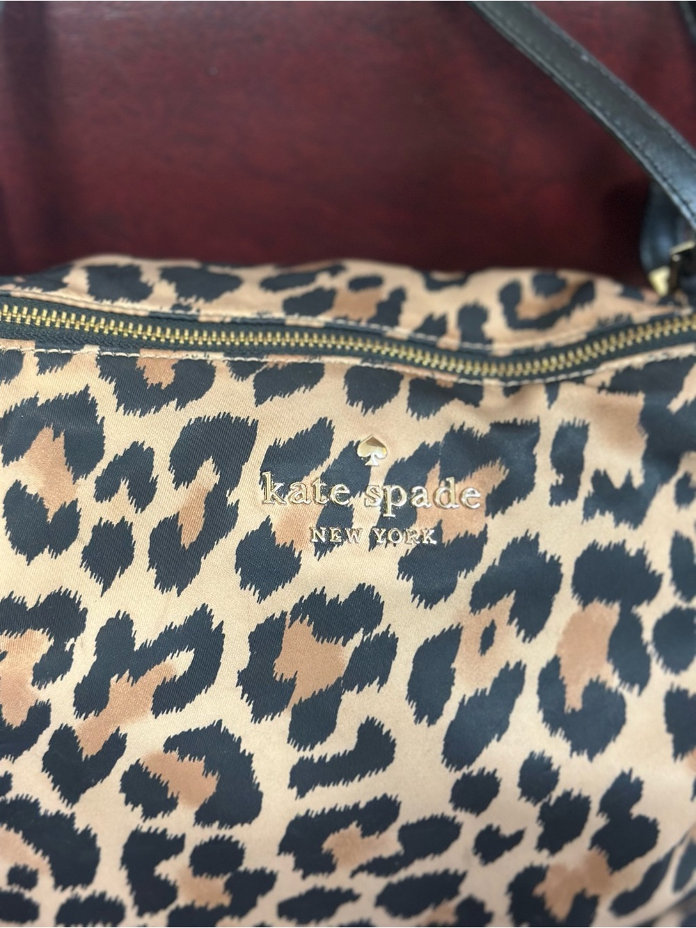 kate spade Leopard-Print Tote in Tan and Black - Picture 2 of 11